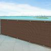 Balcony Privacy Screen Without Drilling, 140 x 200 cm, Brown view 1