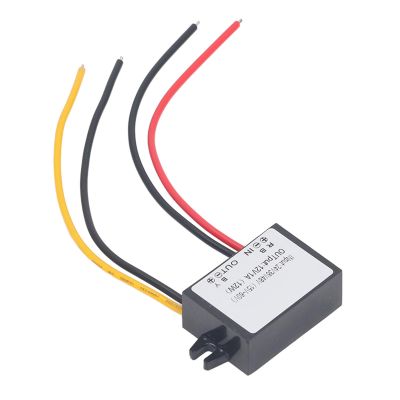 Adjustable DC-DC Converter with Overload Protection, 24V/36V/48V to 12V, PP Housing