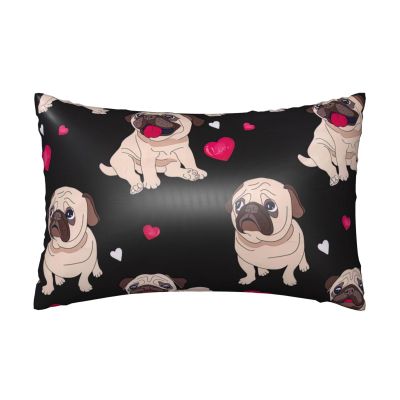 Cute Pug Silk-Like Satin Pillowcase for Hair Protection