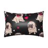 Cute Pug Silk-Like Satin Pillowcase for Hair Protection view 1