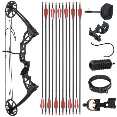 Ready-to-Hunt Compound Bow Package for Adults, 20–70 lb Draw Weight, 19–30 in Draw Length, No Bow Press Required