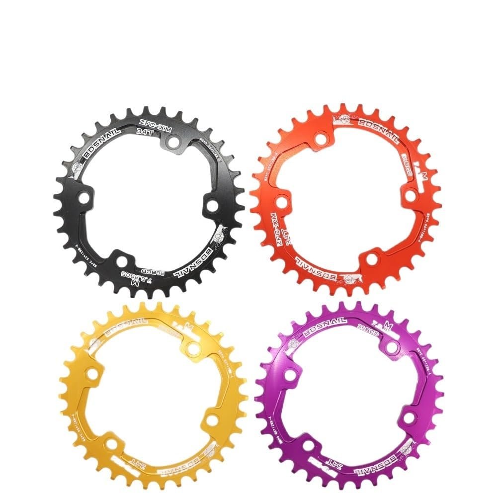 WANGBINGXING 96 BCD Asymmetric MTB Chainring, 32T, Red