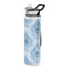 Mnsruu Water Bottle with Straw, Peacock Feathers, 1 L, Tritan BPA-Free Sports Bottle for Adults view 1