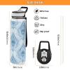 Mnsruu Water Bottle with Straw, Peacock Feathers, 1 L, Tritan BPA-Free Sports Bottle for Adults view 3