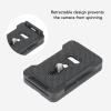 VBESTLIFE Adjustable Quick-Release Plate with Anti-Clamp Tripod Adapter for DSLR Cameras, Arca-Type view 3