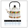 NISMIA Large Enamel Teapot, Vintage Kettle for Stove, Camping and Outdoor Use, 1.1 L view 2