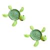 Knnuey Crochet Turtle Coasters for Drinks, Handmade Crochet Coaster Set for Coffee, Table Decor view 1