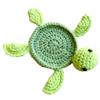 Knnuey Crochet Turtle Coasters for Drinks, Handmade Crochet Coaster Set for Coffee, Table Decor view 2