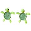 Knnuey Crochet Turtle Coasters for Drinks, Handmade Crochet Coaster Set for Coffee, Table Decor view 3