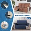 OREZAUQS Reversible Quilted Sofa Cover, Navy Blue, M-54" view 3