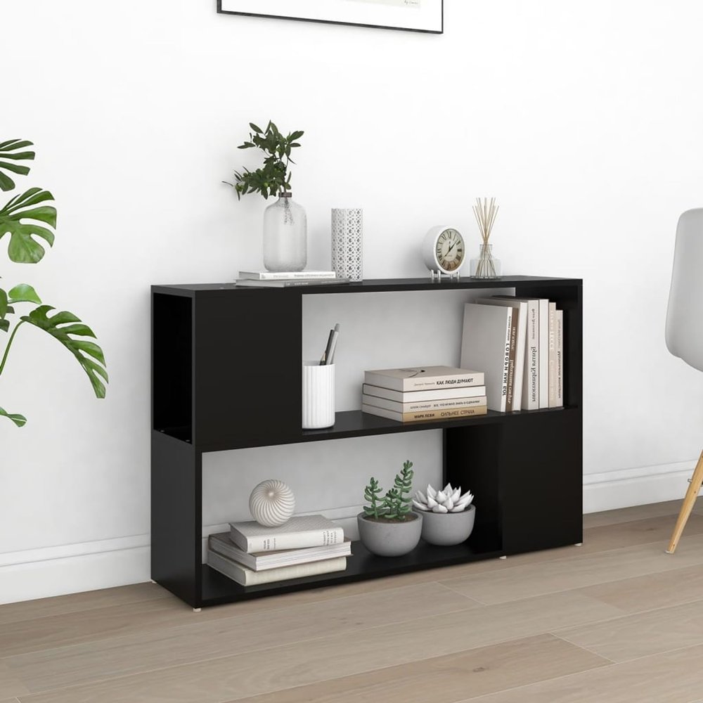 Homgoday Casa Mobilia Bookcase, Black, 100 x 24 x 63 cm