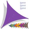 QIAQ Triangular Waterproof Shade Sail, Right-Angle, 95% UV Protection, for Outdoor Areas, Garden, Patio, Awning, Canopy, with Free Rope (3.6 x 3.6 x 3.6 m, Purple) view 1
