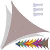 QIAQ Right-Triangle Waterproof Sun Shade Sail, 95% UV Protection, Khaki, 3.6 x 3.6 x 3.6 m view 1
