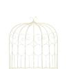 Makastle Garden Bench with Pergola, Antique-White Wrought-Iron Rose Arch, 95 x 54 x 200 cm view 4
