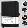 RETTACY B5 Lined Notebook, 96 Pages, Hardcover PU Leather Journal with Pen Loop, for Women and Men, Work, Office, and School, 19.3 x 25.4 cm, Black view 2