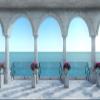 CORFOTO 4.5 x 2.5 m Classic Seaside View Photography Backdrop view 1