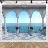 CORFOTO 4.5 x 2.5 m Classic Seaside View Photography Backdrop view 2