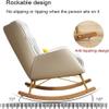 JIESOO Rocking Chair with Footstool, Gray view 3