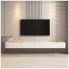 Floating Wall-Mounted TV Cabinet, Multicolor, with Cable Holes, 180 × 20 × 24 cm, Color B view 2