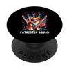 Patriotic Squad 4th of July Corgi Proud Flag Fireworks PopSockets with Interchangeable PopGrip view 1