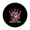 Patriotic Squad 4th of July Corgi Proud Flag Fireworks PopSockets with Interchangeable PopGrip view 3