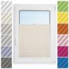 Estika No-Drill Adhesive Pleated Blind 85 x 200 cm, Ivory view 1