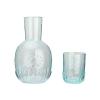 Vintage Bedside Water Carafe with Drinking Glass, Blue view 1