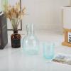 Vintage Bedside Water Carafe with Drinking Glass, Blue view 2