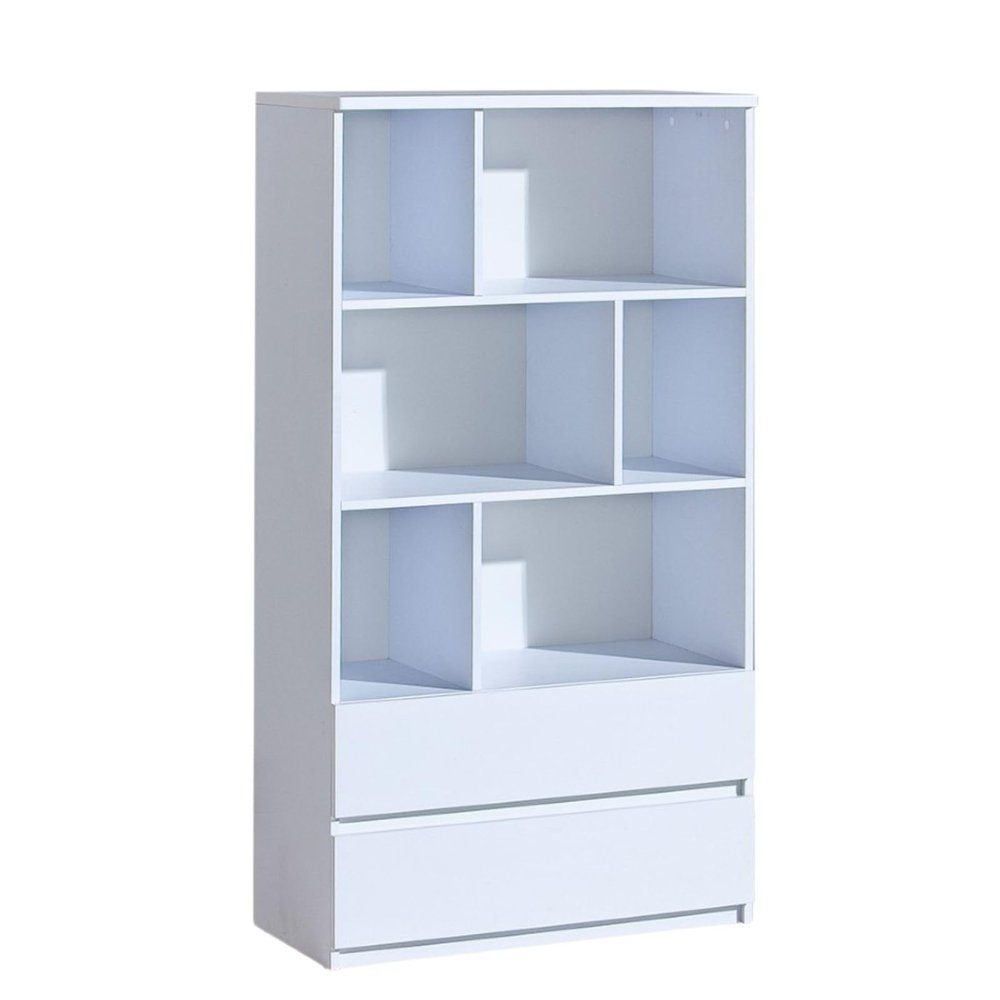 MINIO go for it ARCCA Bookcase, 80 cm Wide, Freestanding Living Room Shelf