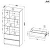 MINIO go for it ARCCA Bookcase, 80 cm Wide, Freestanding Living Room Shelf view 3