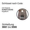 EuroLocks Replacement Key for Mailboxes, Universal Locks & Furniture Locks, Code 9369 view 3