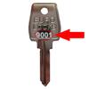 EuroLocks Replacement Key for Mailboxes, Universal and Furniture Locks, Code 9232 view 2
