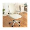 Mswborml Stretch Office Chair Backrest Cover, Washable Universal Gaming Chair Cover, Milky White, Small view 1