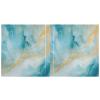 3-Ring Binder, Blue-Green Marble Pattern, 200-Sheet Capacity view 2