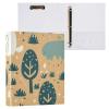 KLL 1.5-Inch 3-Ring Binder with Inner Pockets, 1/2-Pack Assorted Binders, 200 Sheets, Rabbit Plant, Yellow view 3