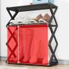 ohfruit 4-Tier Shoe Rack, Large Capacity, Sturdy Plastic Frame, Freestanding, Gray view 4