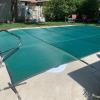 Rectangular Leaf Cover for In-Ground Pools, Heavy-Duty Green Winter Safety Mesh view 2