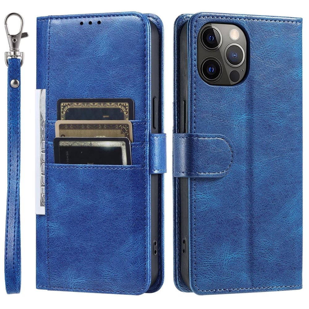 GoodcAcy Leather Case for Redmi Note 12S 4G, Wallet Flip Cover, Blue