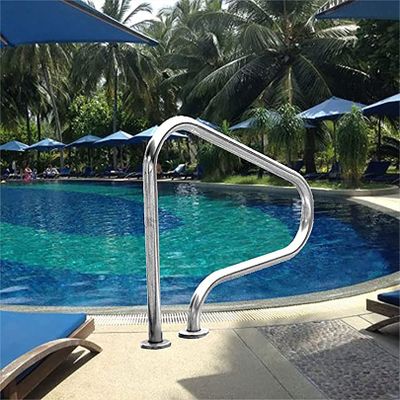 BomDog Pool Handrail, Triple-Curved Safety Handrail for In-Ground Pools