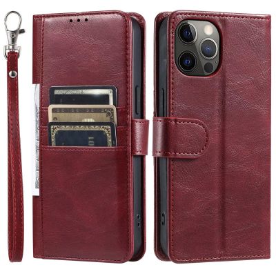 GoodcAcy Leather Flip Case for Samsung Galaxy S23 Plus, Red