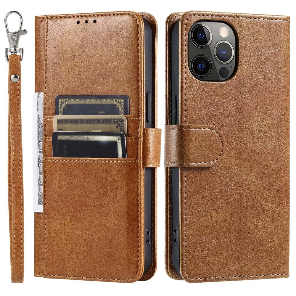 GoodcAcy PU Leather Wallet Case for Redmi Note 9 4G/10X 4G, Brown