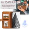 GoodcAcy PU Leather Wallet Case for Redmi Note 9 4G/10X 4G, Brown view 3