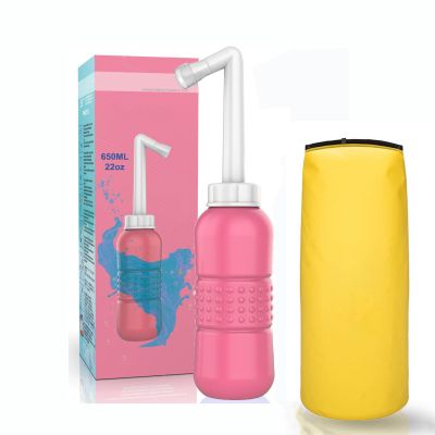 Giural Portable Bidet Sprayer Bottle, 650 ml, Pink