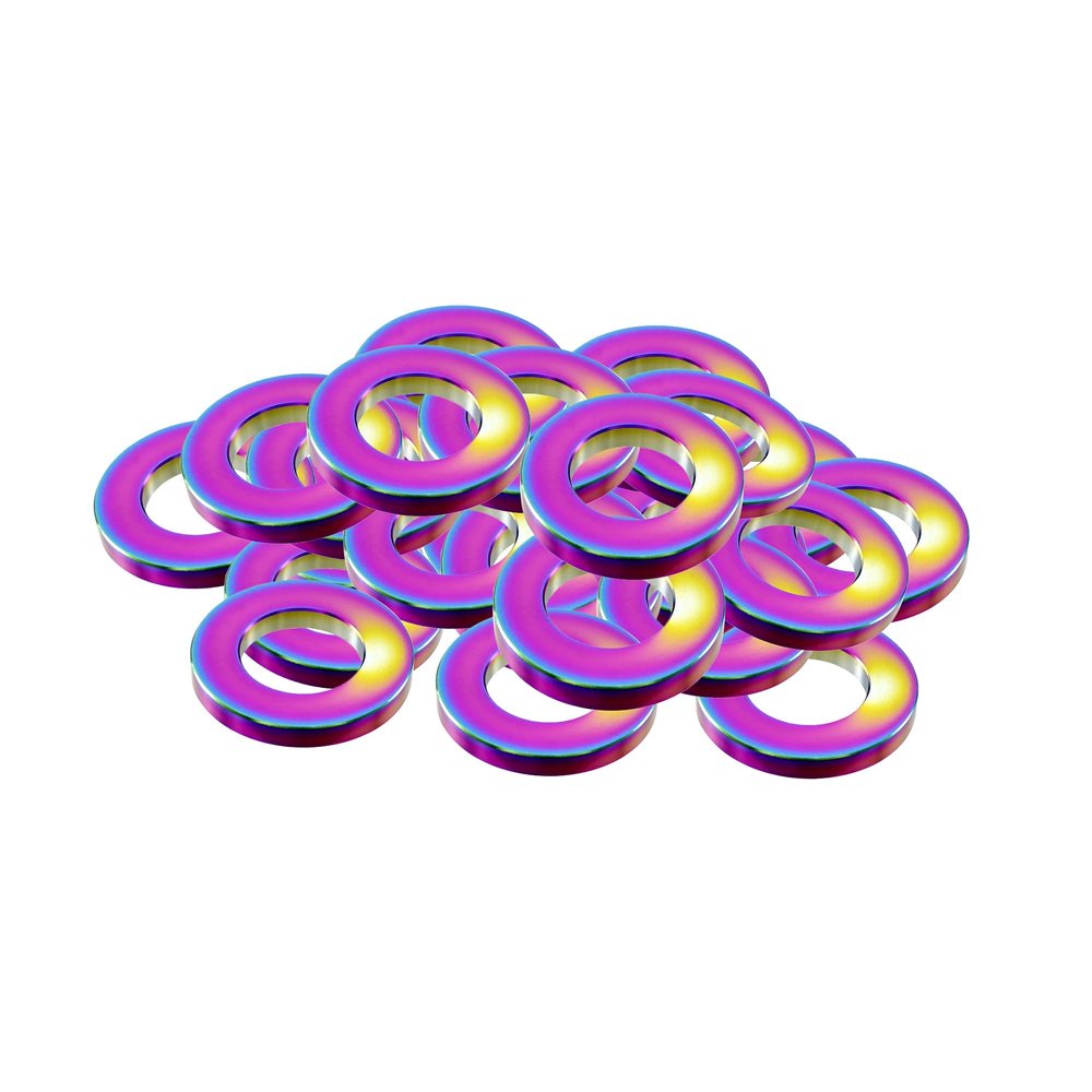 RISON-Titanium Grade 5 Titanium Flat Washers M3, 10-Pack, DIN 125