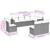 LAPOOH 8-Piece Brown Poly Rattan Garden Sofa Set with Cushions - 3251410 view 3