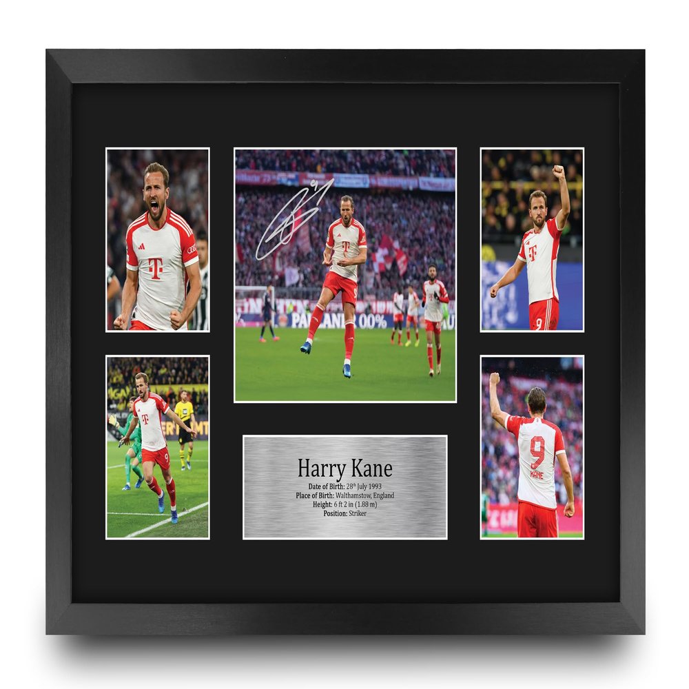HWC Trading FR A3 Harry Kane Printed Memorabilia Signed Autograph Photo Display for Football Fans - A3 Framed