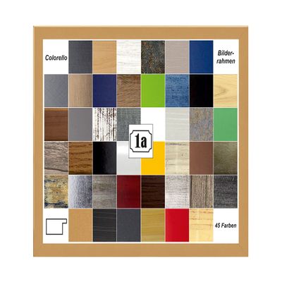 Colorello Picture Frame, Poster/Puzzle Frame, 68.5 x 104 cm, Gold, Simple, with White Backing and Anti-Glare Acrylic Glazing