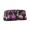 HJLUUFT Leather Pencil Case with Purple Orchid Print view 2
