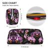 HJLUUFT Leather Pencil Case with Purple Orchid Print view 4