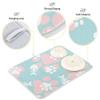 Fish Cartoon Footprint Dish Drying Mat, 45.7 x 61 cm view 4